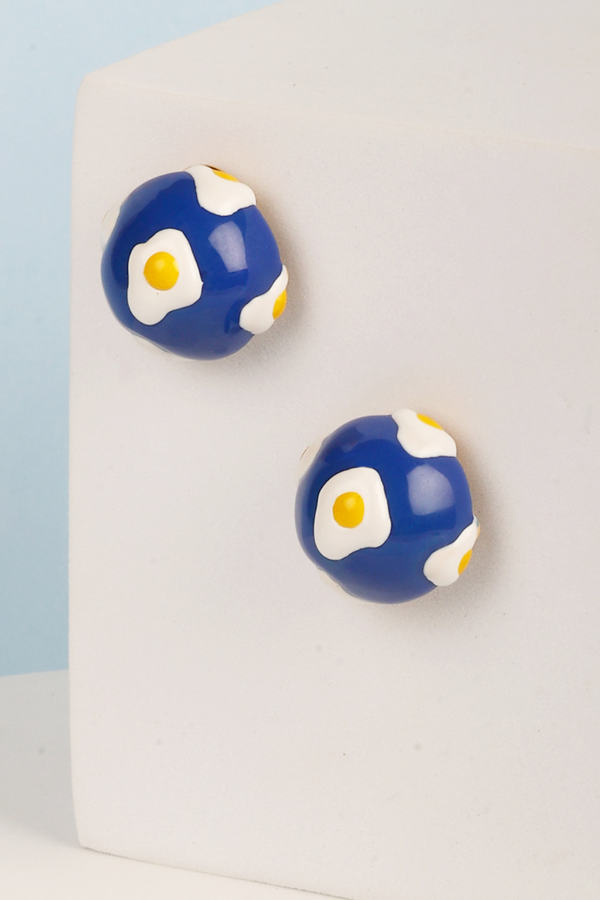 Enamel sunny side up studs