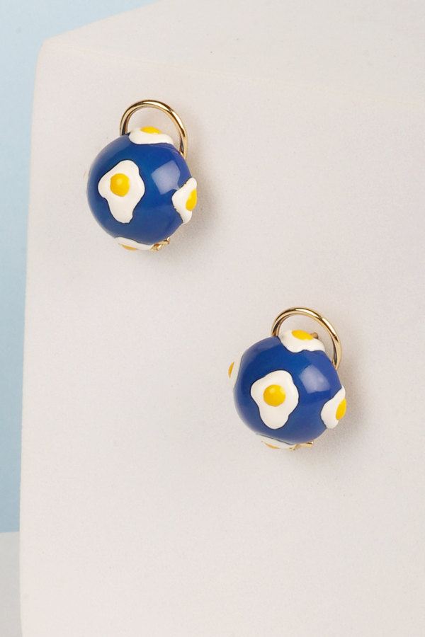 Enamel sunny side up studs