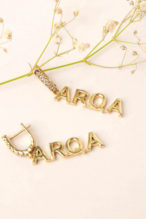 AQ TYPO EARRINGS