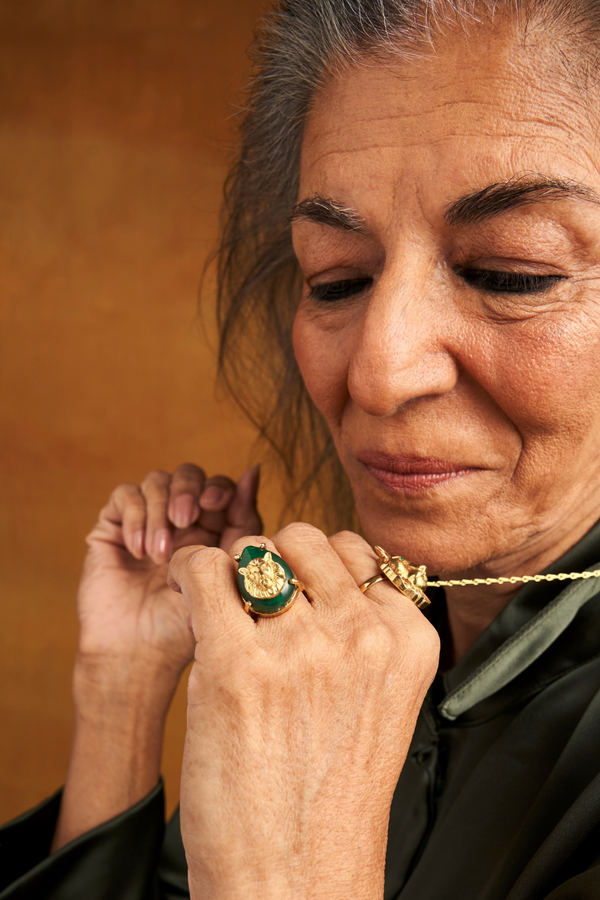 Emerald Majesty Lion Ring