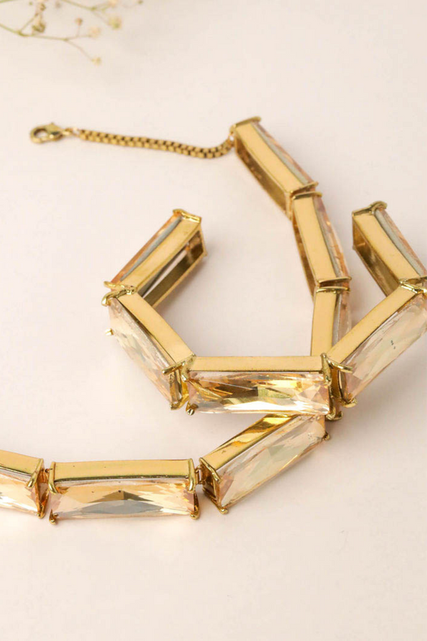 CHAMPAGNE ELEGANCE RECTANGULAR BRACELET