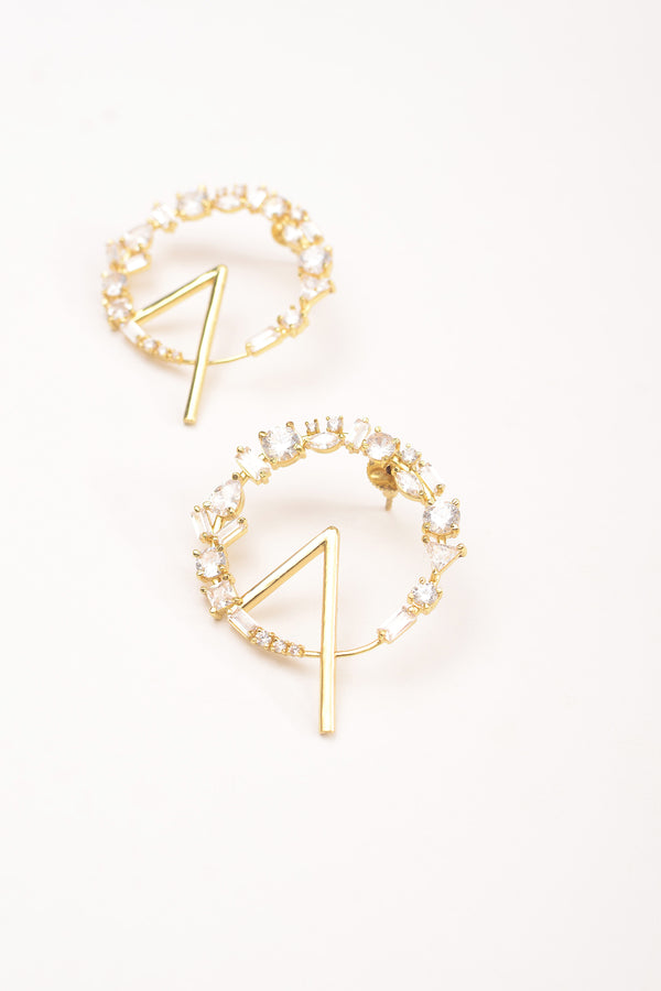 ANASTASIA CRESCENT CRYSTAL HOOP EARRINGS